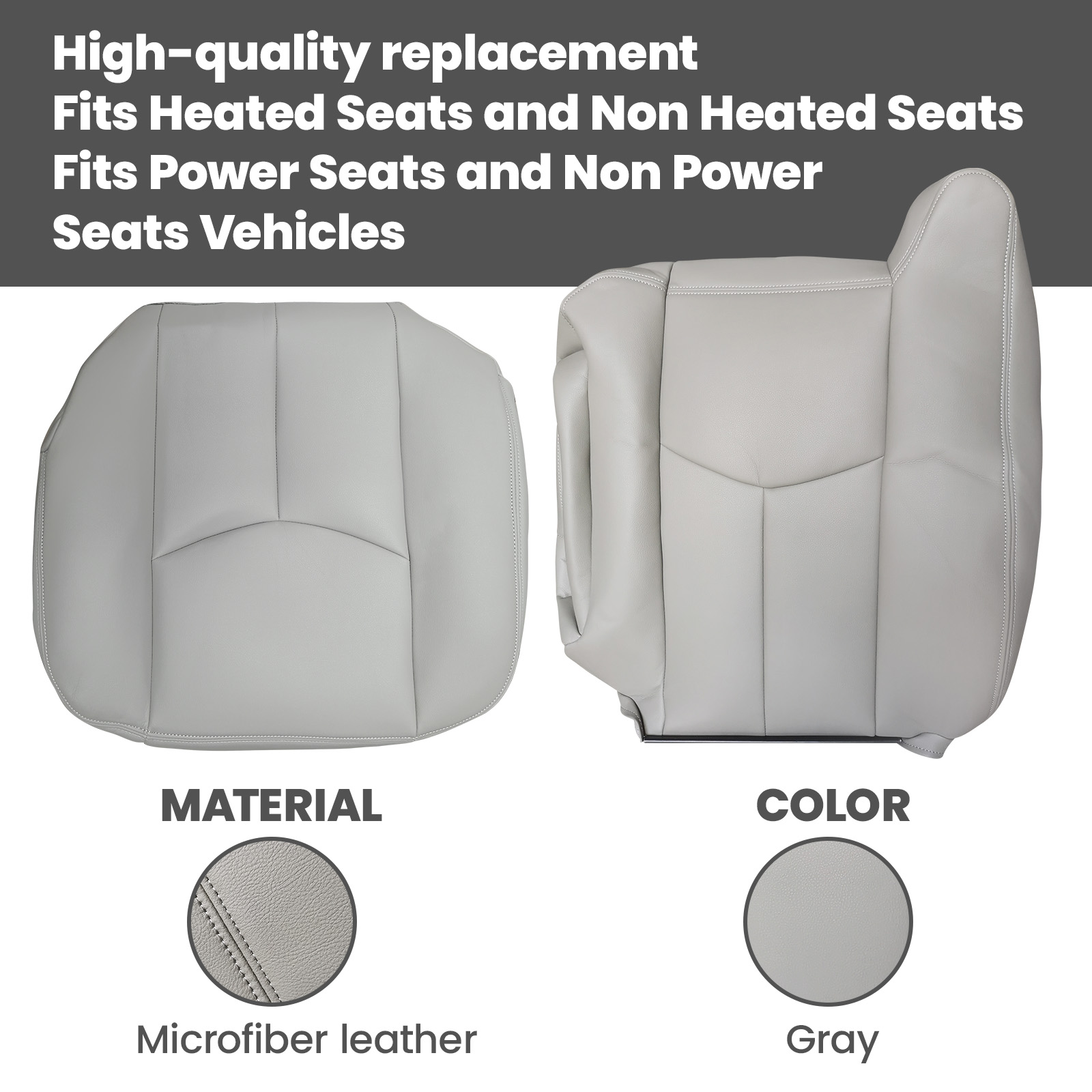 Front Left & Right Seat Cover 7