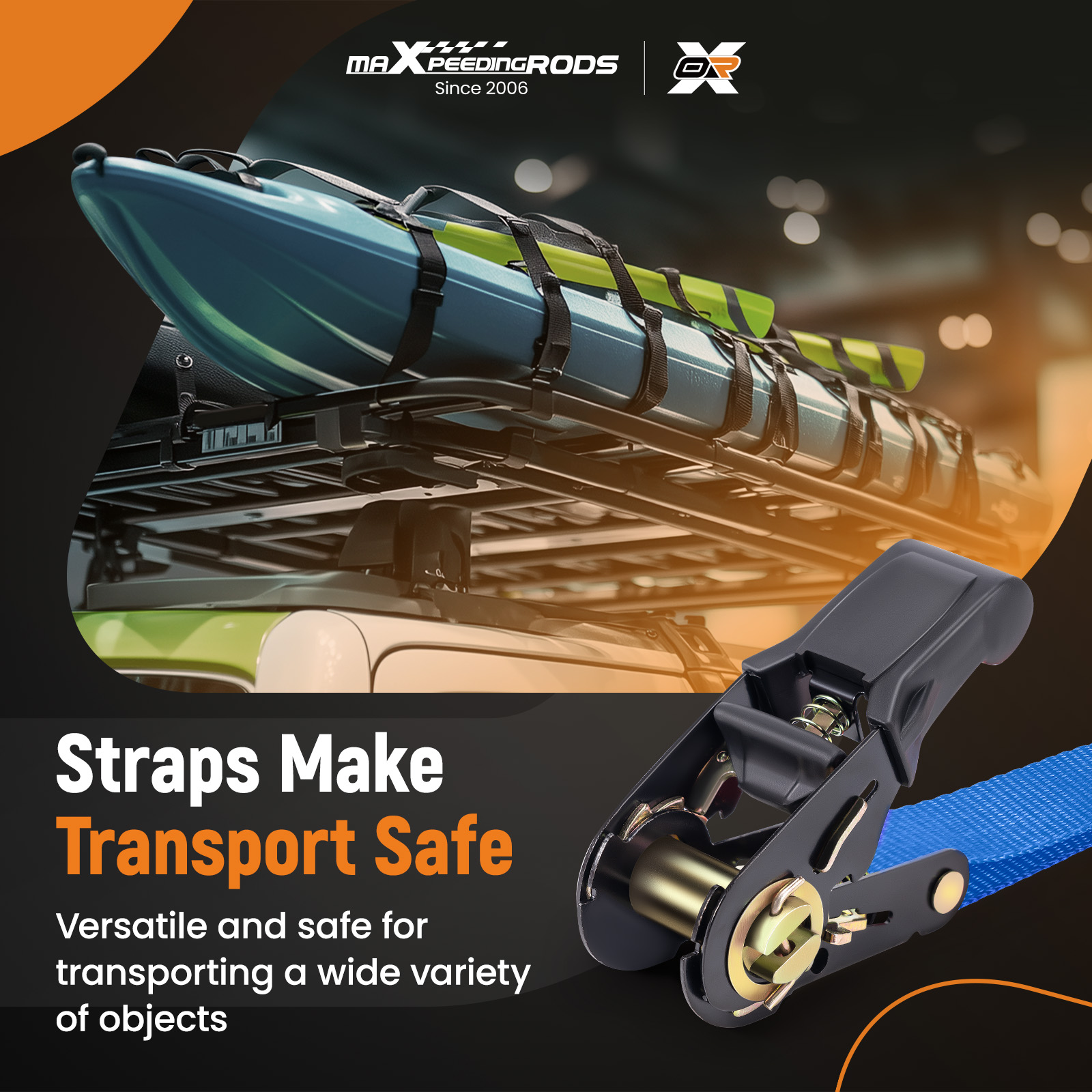 Ratchet Tie-Down Strap Set 6